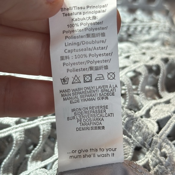 Missguided High Neck Structured Lace Midi Dress - Picture 14 of 16